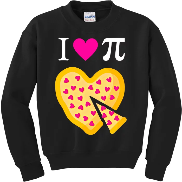 I Love Pi ValentineS Pizza Heart Math Teacher Gift Kids Sweatshirt