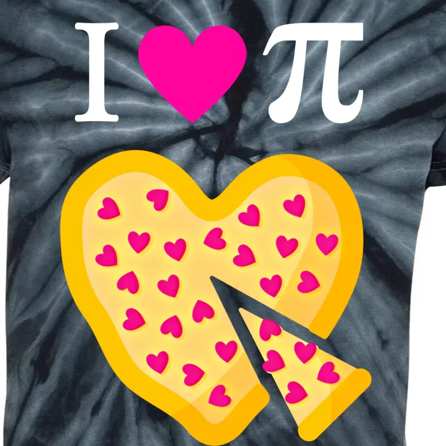 I Love Pi ValentineS Pizza Heart Math Teacher Gift Kids Tie-Dye T-Shirt