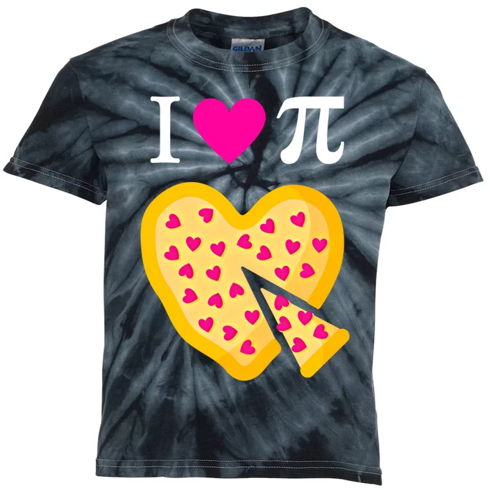 I Love Pi ValentineS Pizza Heart Math Teacher Gift Kids Tie-Dye T-Shirt