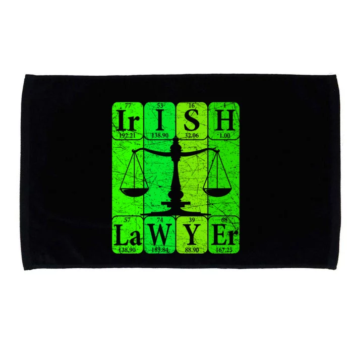 Irish Lawyer Periodic Table Elets Nerd Attorney Gift Microfiber Hand Towel