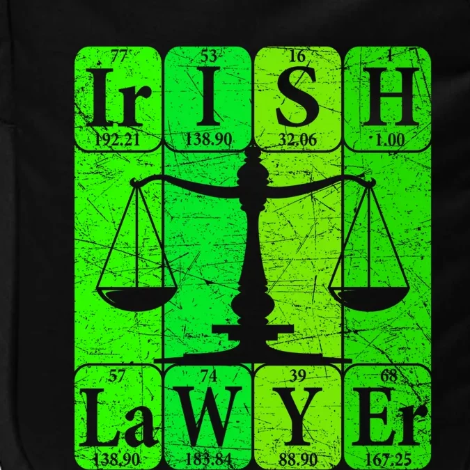 Irish Lawyer Periodic Table Elets Nerd Attorney Gift Impact Tech Backpack