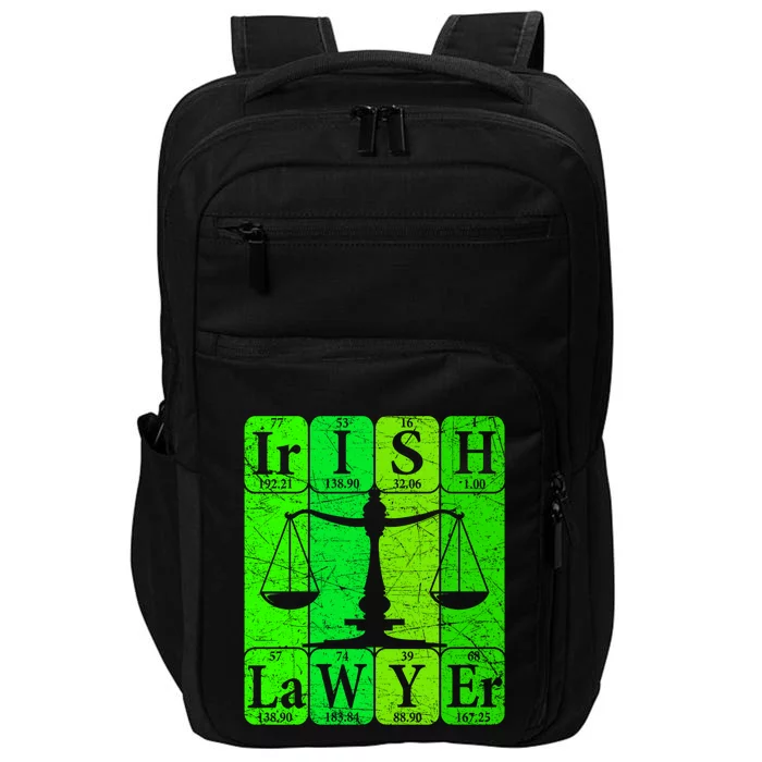 Irish Lawyer Periodic Table Elets Nerd Attorney Gift Impact Tech Backpack