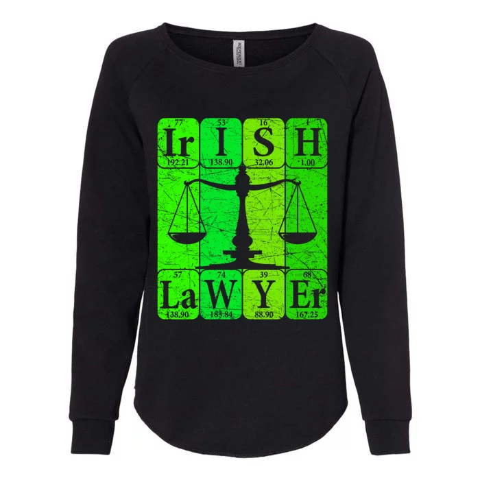 Irish Lawyer Periodic Table Elets Nerd Attorney Gift Womens California Wash Sweatshirt