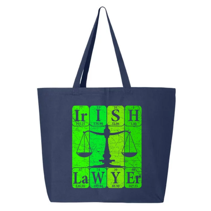 Irish Lawyer Periodic Table Elets Nerd Attorney Gift 25L Jumbo Tote