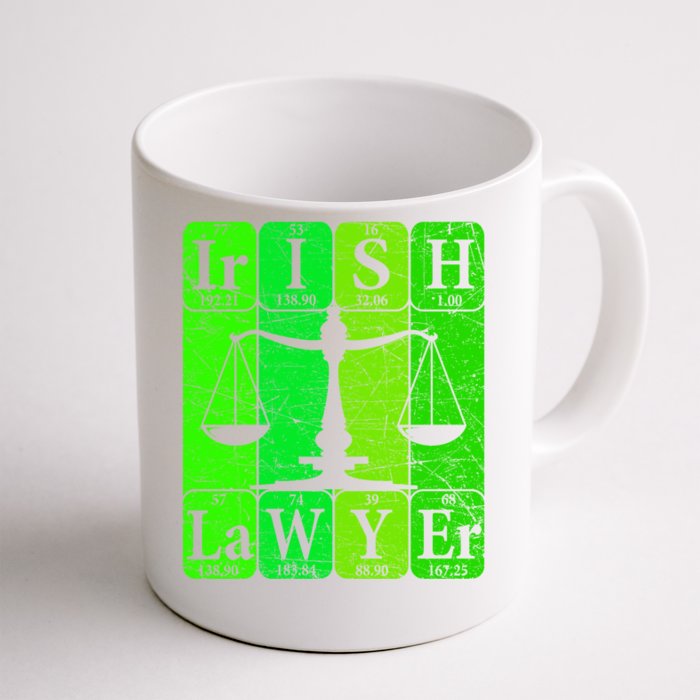 Irish Lawyer Periodic Table Elets Nerd Attorney Gift Front & Back Coffee Mug