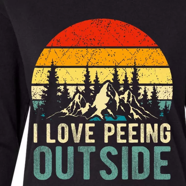 I Love Peeing Outside Funny Camping Hiking Womens Cotton Relaxed Long Sleeve T-Shirt