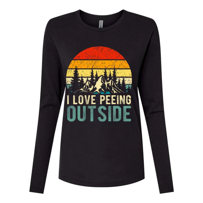 I Love Peeing Outside Funny Camping Hiking Womens Cotton Relaxed Long Sleeve T-Shirt