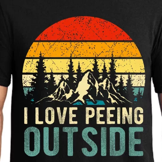 I Love Peeing Outside Funny Camping Hiking Pajama Set