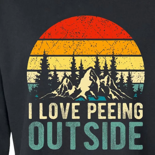 I Love Peeing Outside Funny Camping Hiking Cropped Pullover Crew