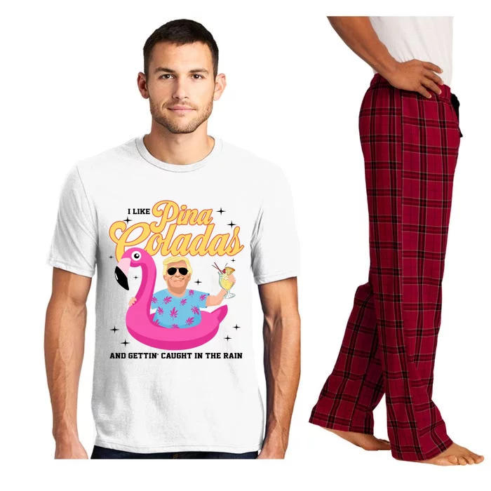 I Like Pina Coladas Getting Caught In The Rain Daddy Donald Trump Summer Pajama Set