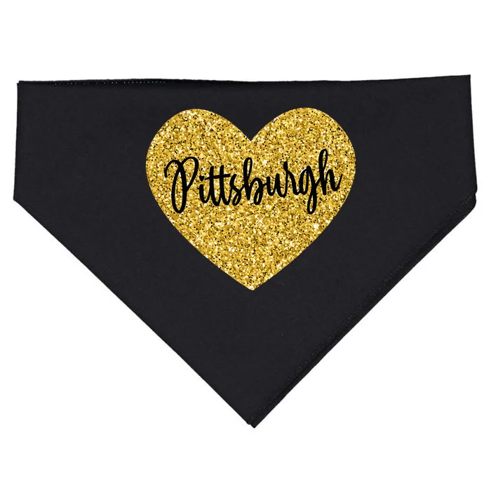 I Love Pittsburgh Pennsylvania USA USA-Made Doggie Bandana