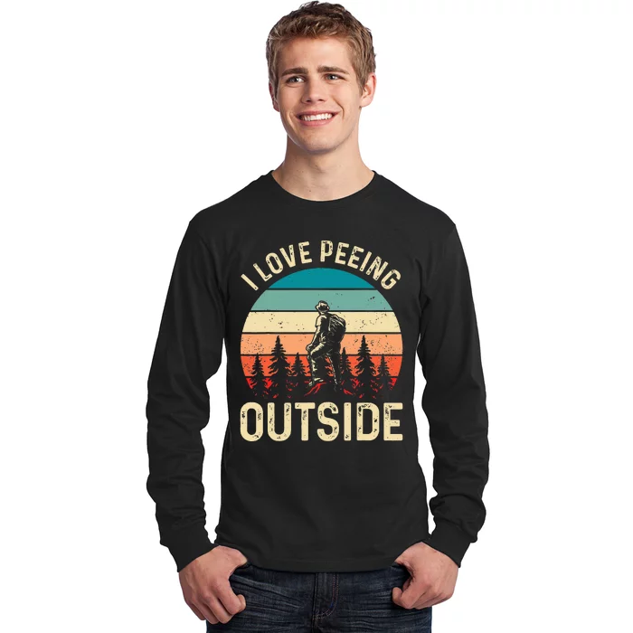 I love peeing outside Wilderness Glamping Campfire Nature Long Sleeve Shirt