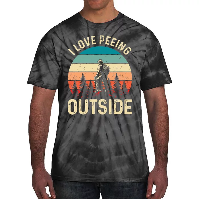 I love peeing outside Wilderness Glamping Campfire Nature Tie-Dye T-Shirt