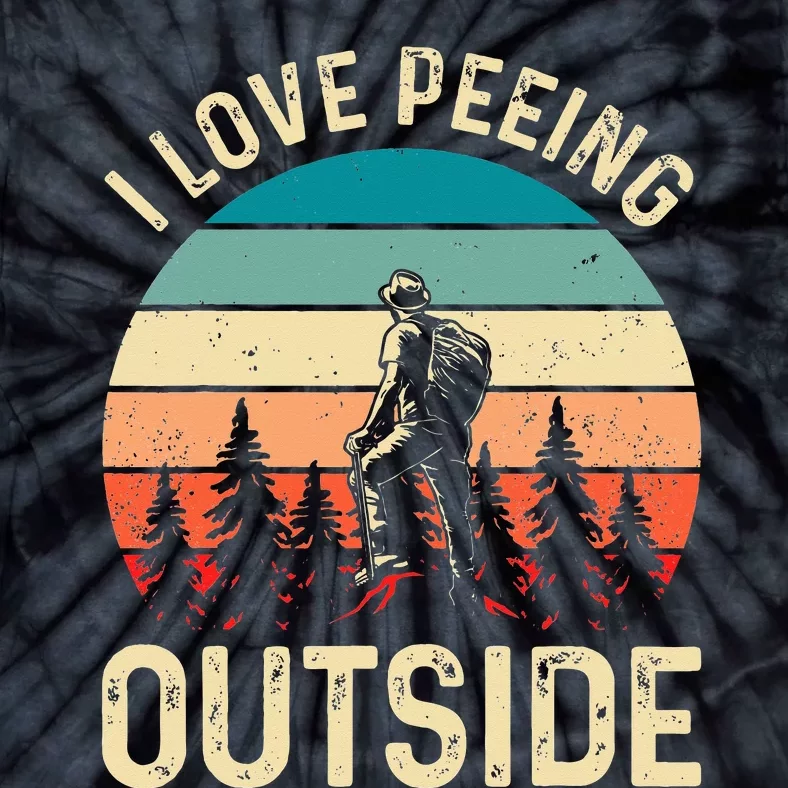 I love peeing outside Wilderness Glamping Campfire Nature Tie-Dye T-Shirt