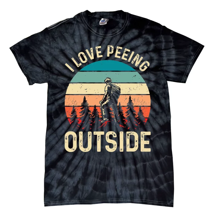 I love peeing outside Wilderness Glamping Campfire Nature Tie-Dye T-Shirt