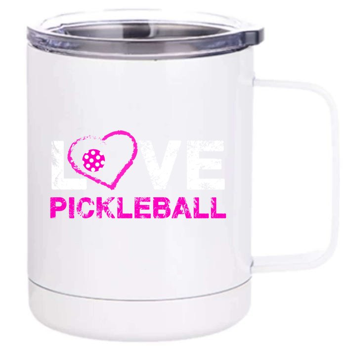 I Love Pickleball Great Gift 'S Pickleball Gift Front & Back 12oz Stainless Steel Tumbler Cup