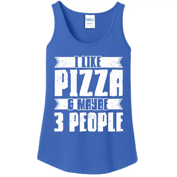 I Like Pizza And Maybe 3 People Pizza Lover Gift Ladies Essential Tank