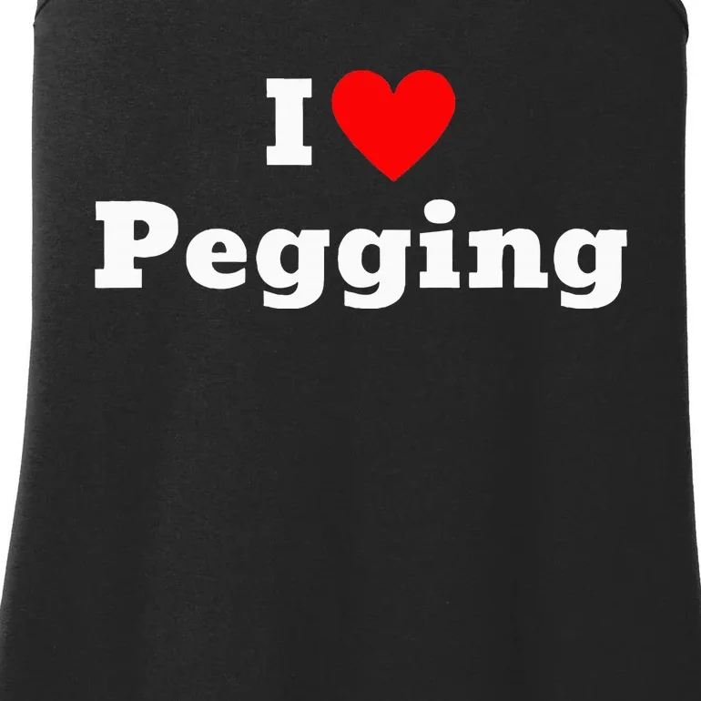 I Love Pegging With A Heart Ladies Essential Tank