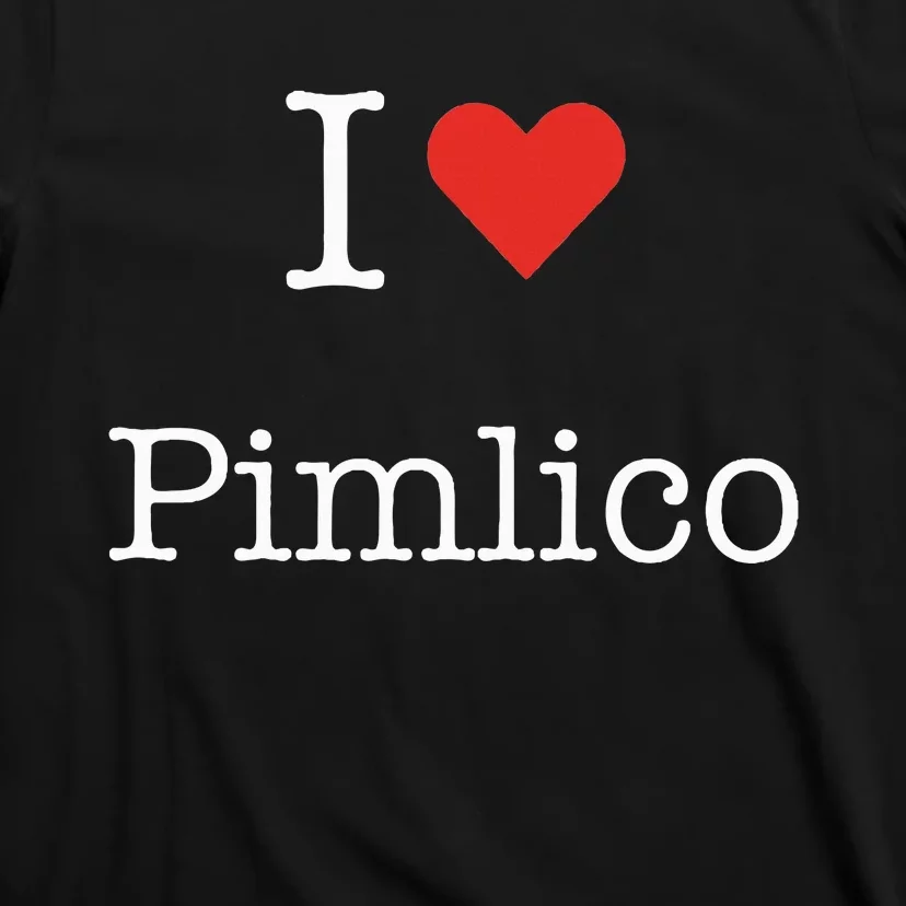 I Love Pimlico with Heart Minimalist Simple Graphic T-Shirt