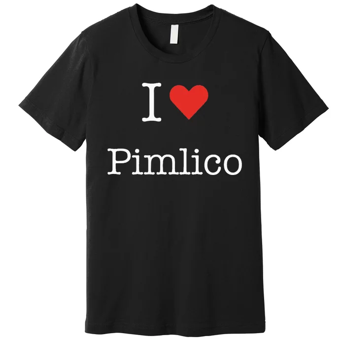 I Love Pimlico with Heart Minimalist Simple Graphic Premium T-Shirt