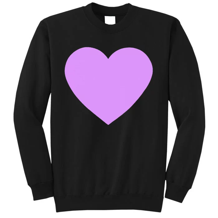 I love Purple you Pink heart Valentine's Day Emoticon BFF Sweatshirt