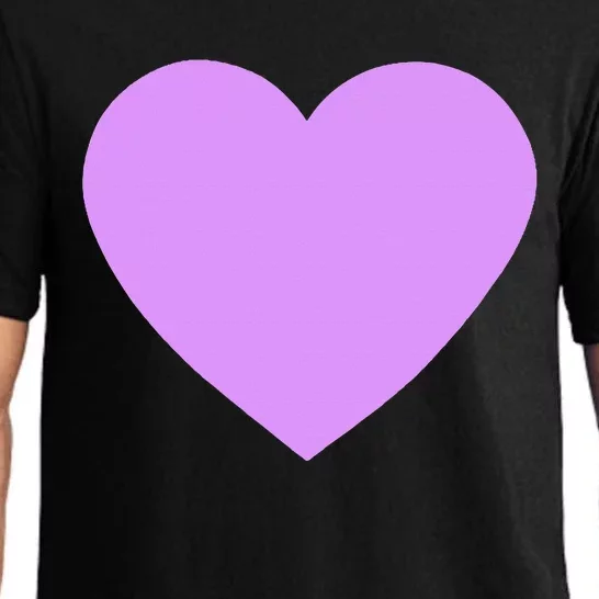 I love Purple you Pink heart Valentine's Day Emoticon BFF Pajama Set