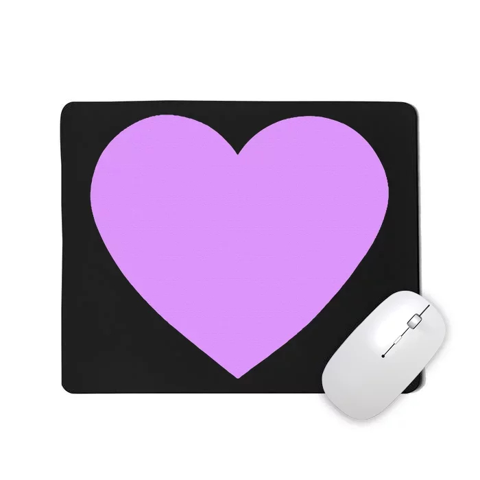 I love Purple you Pink heart Valentine's Day Emoticon BFF Mousepad