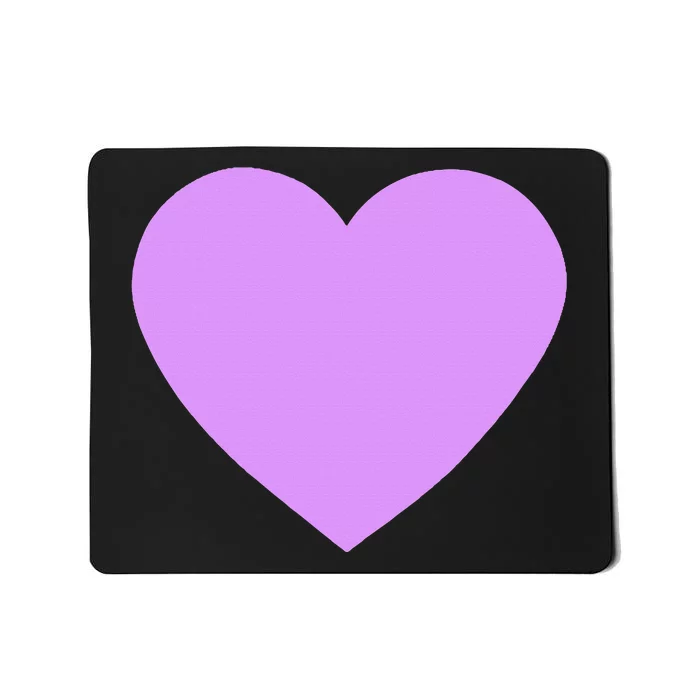 I love Purple you Pink heart Valentine's Day Emoticon BFF Mousepad