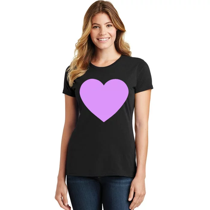 I love Purple you Pink heart Valentine's Day Emoticon BFF Women's T-Shirt