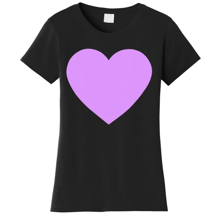 I love Purple you Pink heart Valentine's Day Emoticon BFF Women's T-Shirt