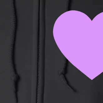 I love Purple you Pink heart Valentine's Day Emoticon BFF Full Zip Hoodie