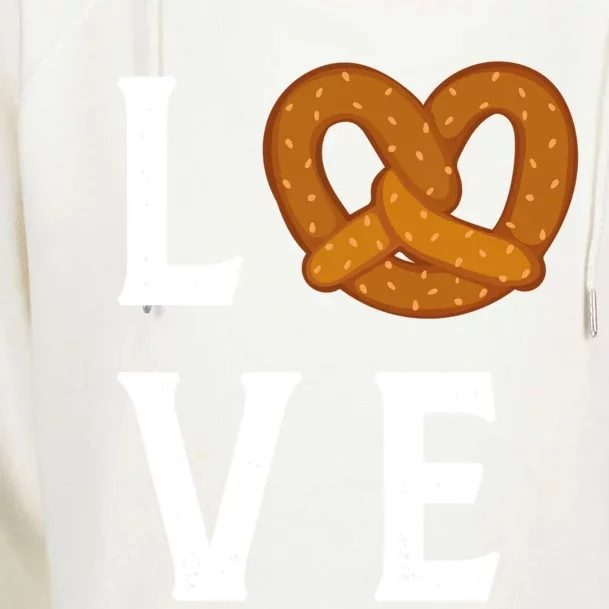 I Love Pretzels For Pretzel Day Funny Ger Foodie Lover Cute Gift Womens Funnel Neck Pullover Hood