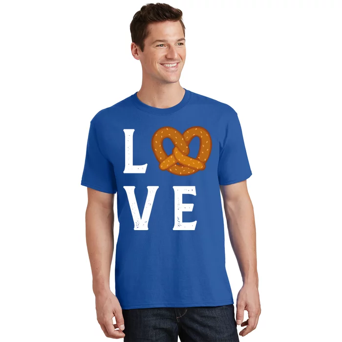 I Love Pretzels For Pretzel Day Funny Ger Foodie Lover Cute Gift T-Shirt