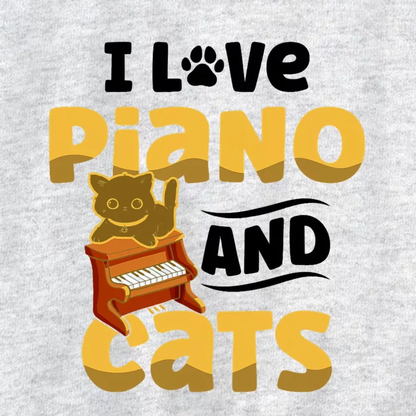 I Love Piano And Cats Musician Pianist Cat Kitty Kids Sweatshirt