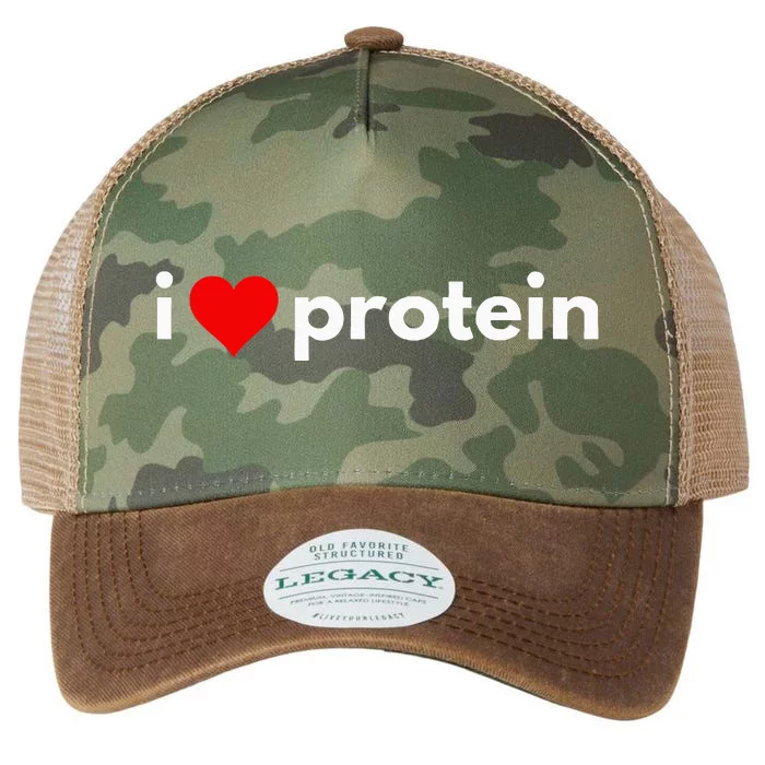 i love protein funny foodie Legacy Tie Dye Trucker Hat