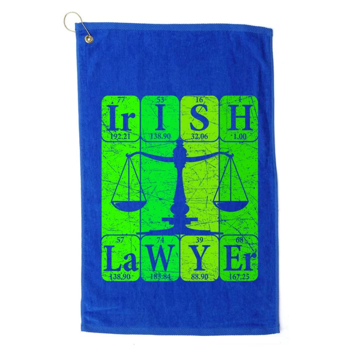 Irish Lawyer Periodic Table Elets Nerd Attorney Gift Platinum Collection Golf Towel