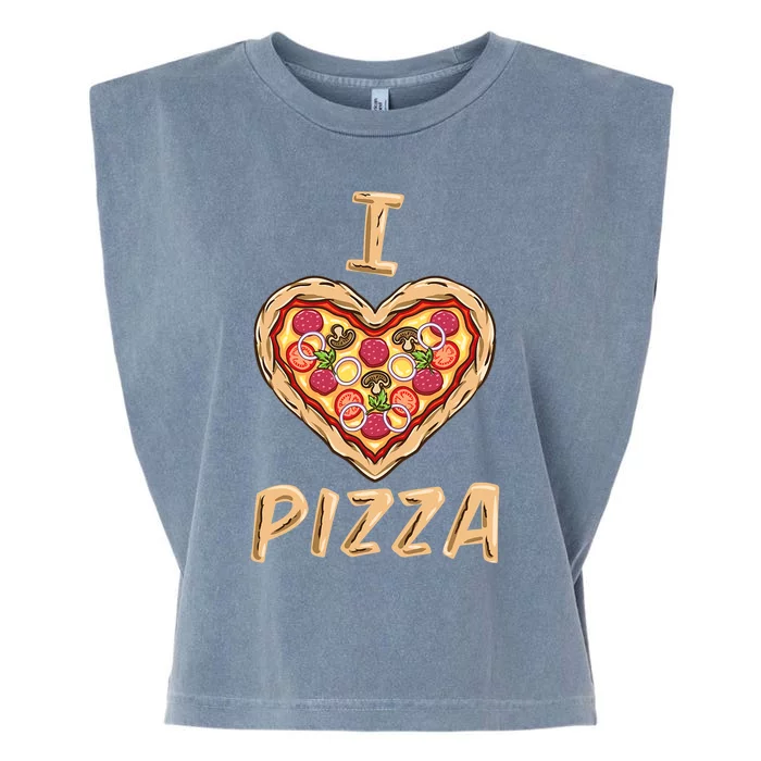 I Love Pizza For Pizza Lover Garment-Dyed Women's Muscle Tee