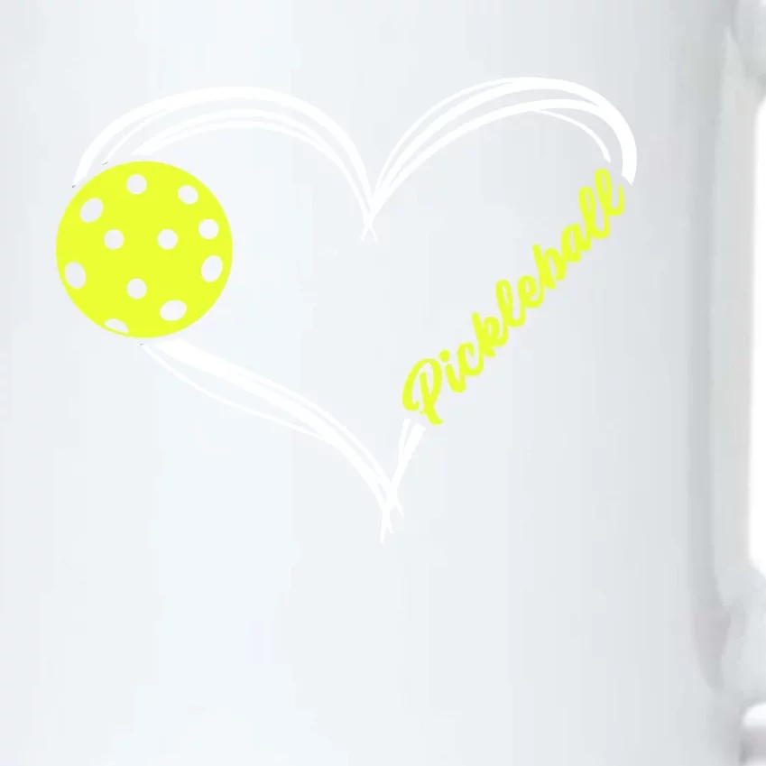 I Love Pickleball Cute Black Color Changing Mug