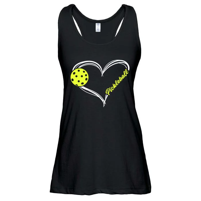 I Love Pickleball Cute Ladies Essential Flowy Tank