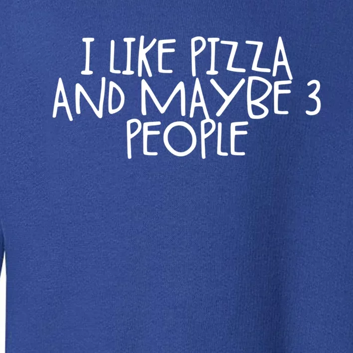 I Like Pizza And Maybe 3 People Gift Toddler Sweatshirt