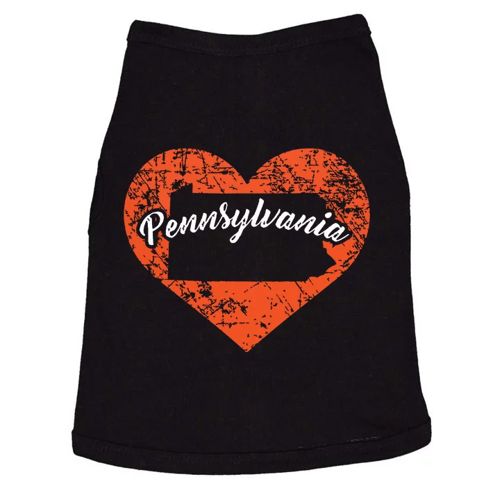 I Love Pennsylvania Funny Cute State Pride Heart Gift Doggie Tank