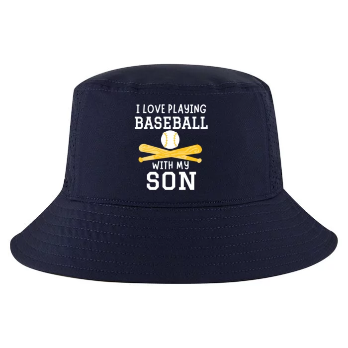 I Love Playing Baseball With My Son Father Son Baseball Funny Gift Cool Comfort Performance Bucket Hat