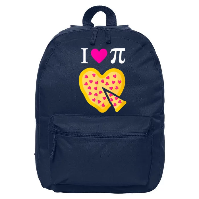 I Love Pi Valentine's Pizza Heart Math Teacher 16 in Basic Backpack