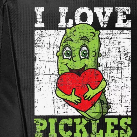 I Love Pickles Pickle Vegan Lover Vegetarian Vegetable City Backpack