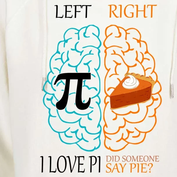 I Love Pie Funny Brain Womens Funnel Neck Pullover Hood