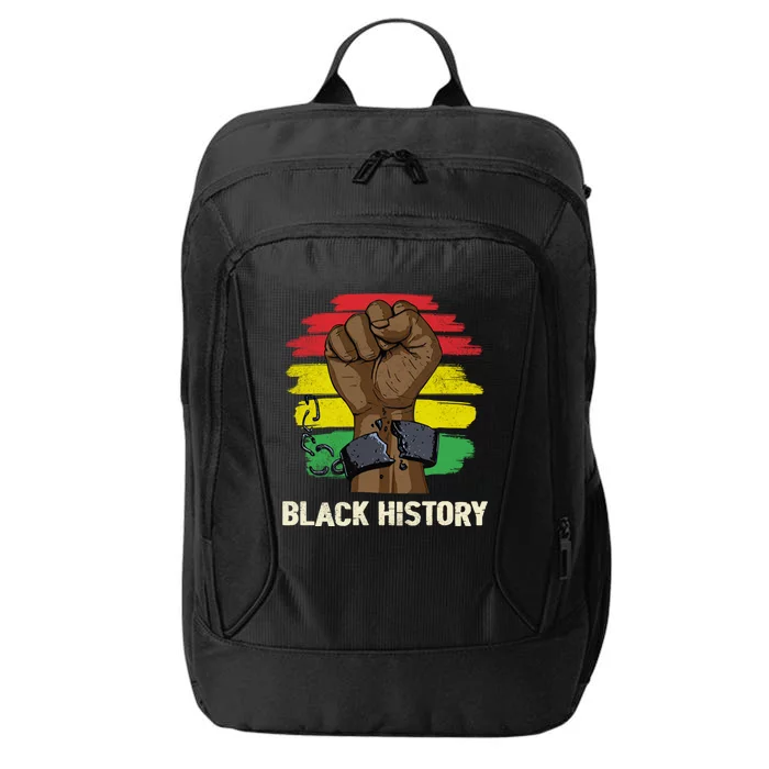 Inspirational Leaders Power Fist Hand Black History Month Gift City Backpack