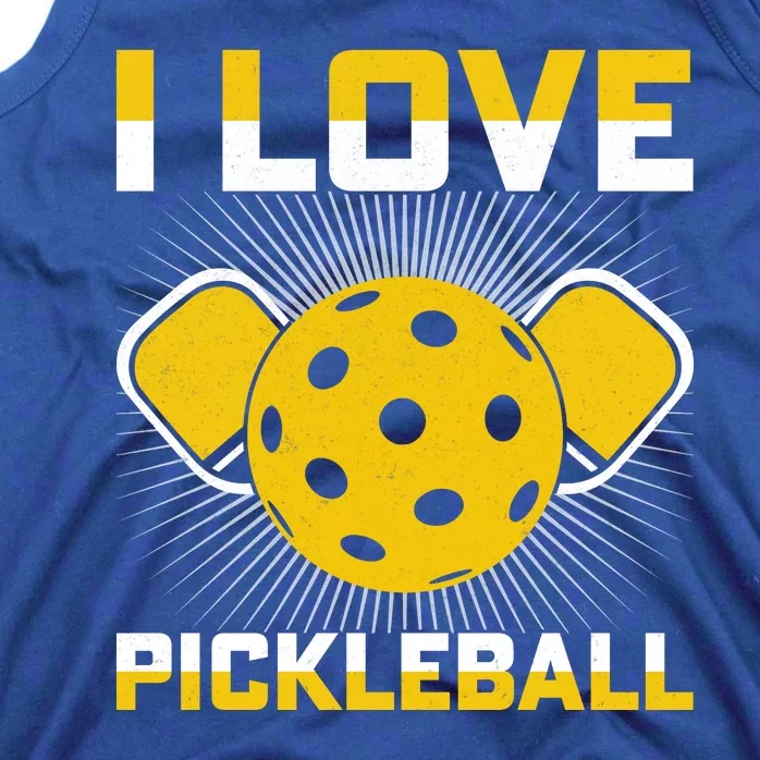 I Love Pickleball Paddle Tank Top