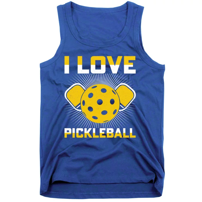 I Love Pickleball Paddle Tank Top