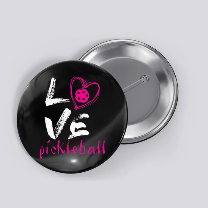 I Love Pickleball, Funny Pickle Ball Tee For Player Button