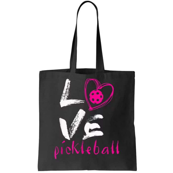 I Love Pickleball, Funny Pickle Ball Tee For Player Tote Bag